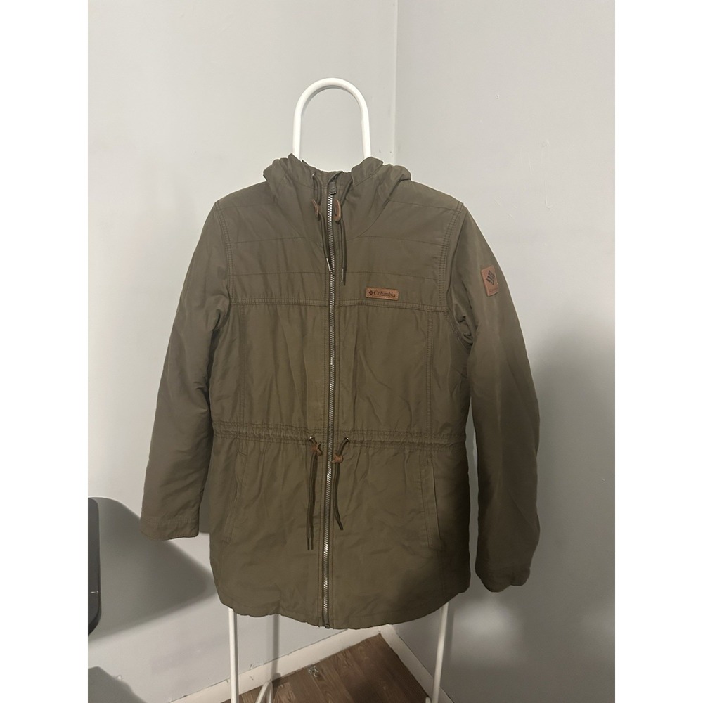 Columbia Chatfield Hill Lined Hood Jacket Green Women's Size Small